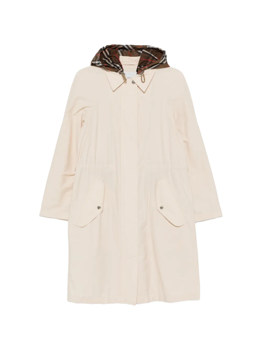 

Парка в клетку Ньюбери с капюшоном Burberry, бежевый