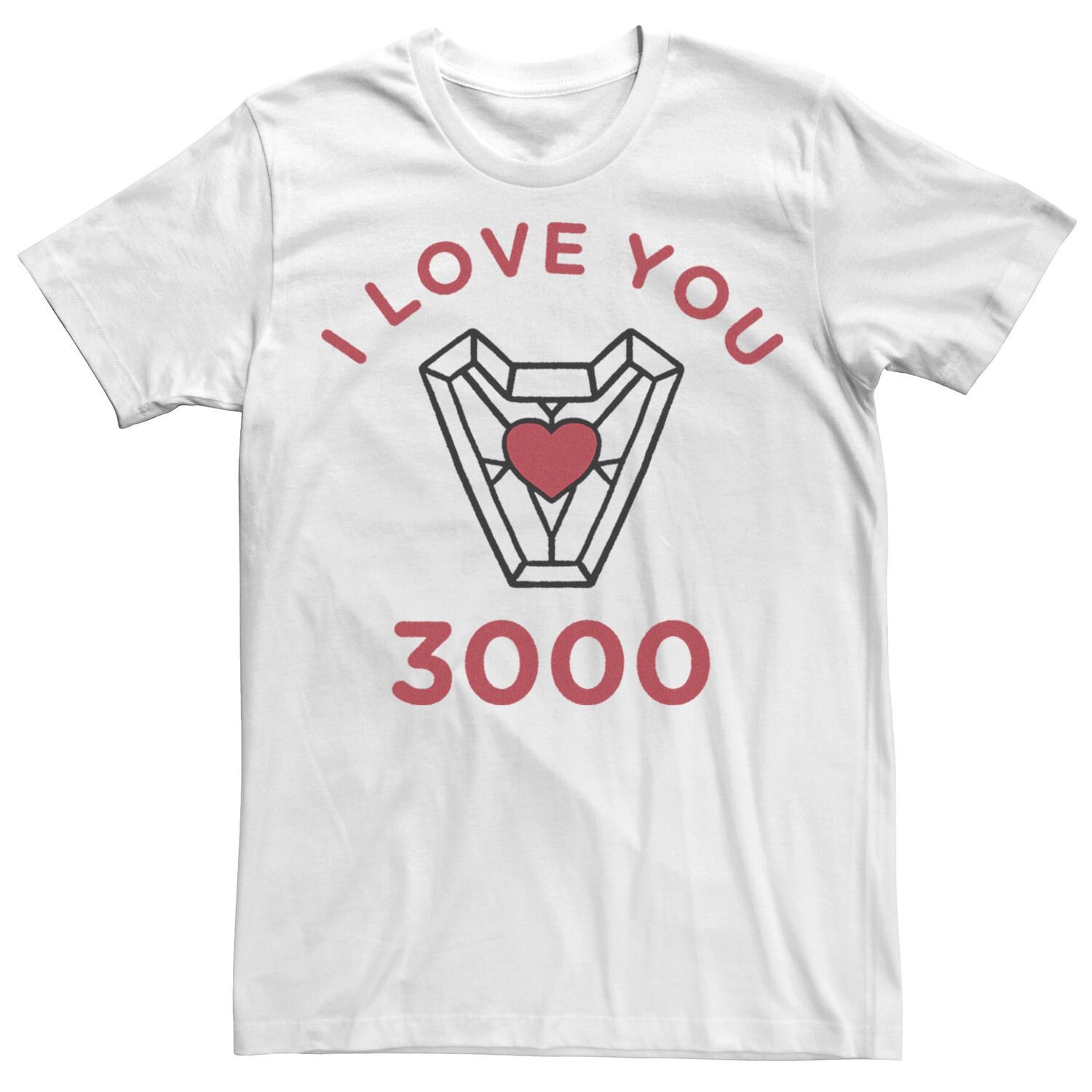 

Мужская футболка Marvel Iron Man I Love You 3000 Arc Reactor Licensed Character