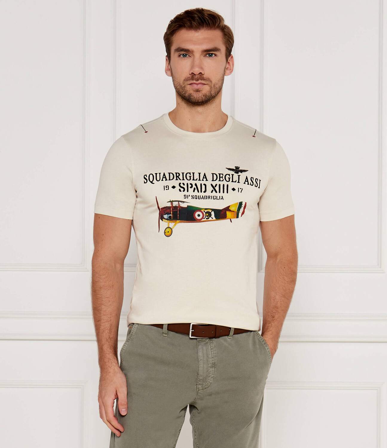 

Футболка Aeronautica Militare M.C. Regular Fit, бежевый