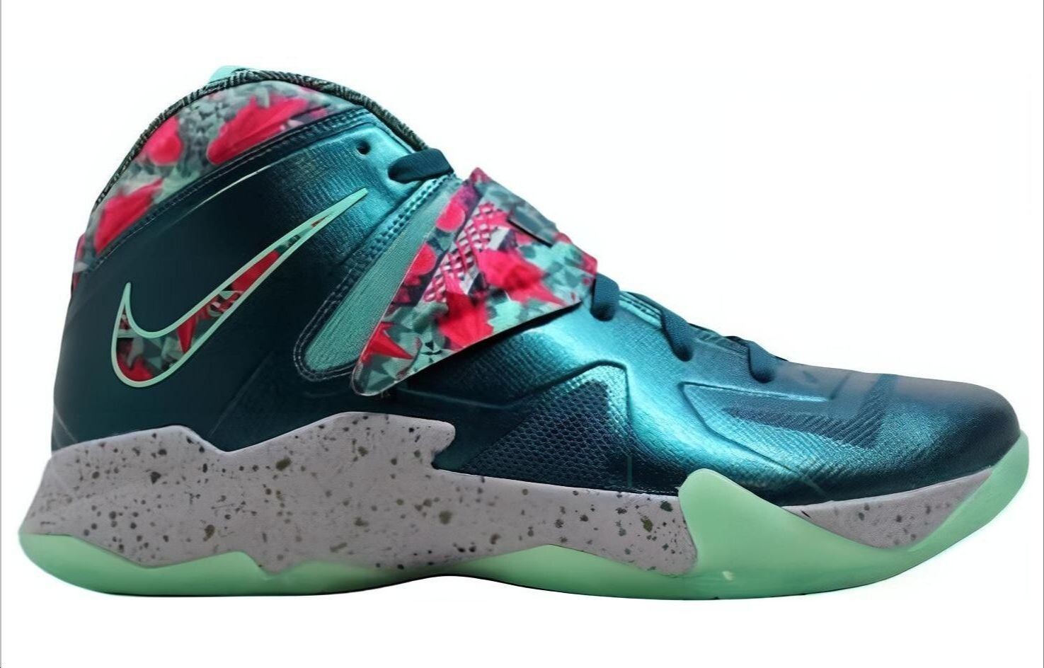 Кроссовки Nike LeBron Zoom Soldier VII Power Couple South Beach, бирюзовый — фото 2