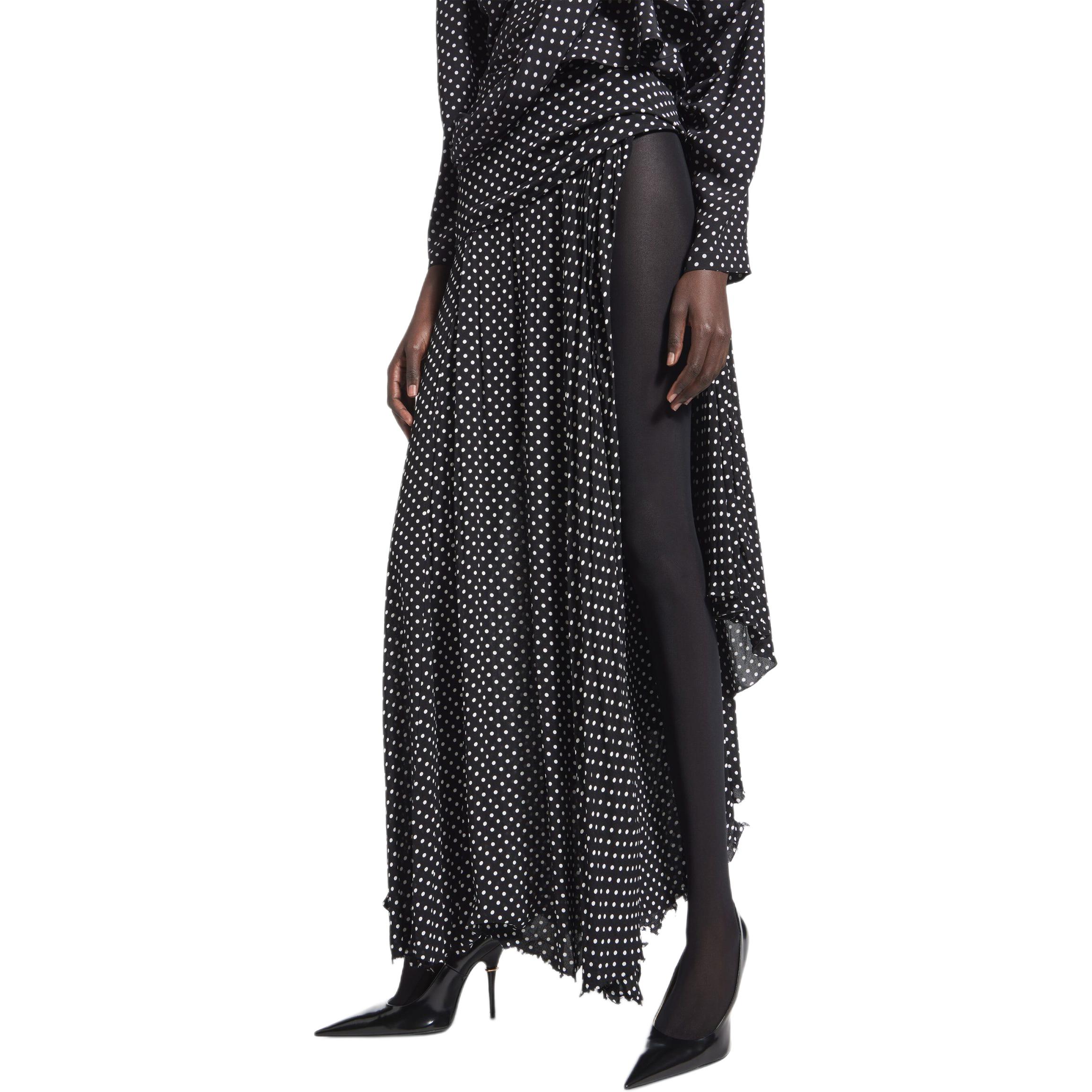 Повседневная длинная юбка прямого кроя для женщин Balenciaga, черный бежевый — фото 3