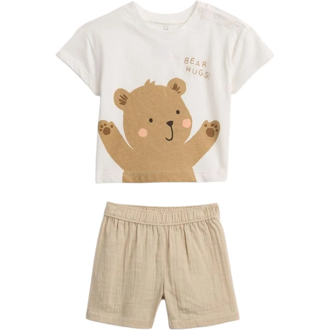Спортивный комплект Casual Sportswear 2 Piece Set для малышей GAP, хаки
