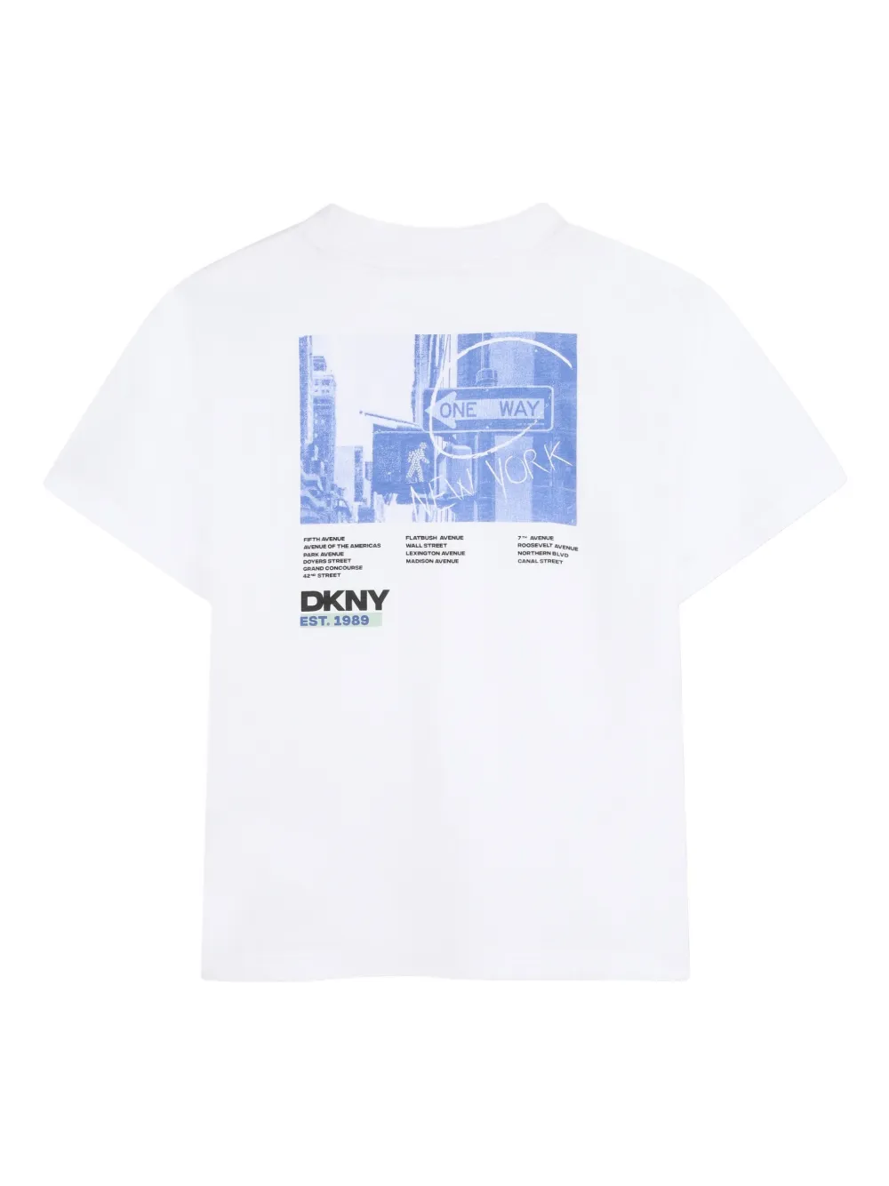 Футболка с принтом Dkny Kids, белый — фото 2
