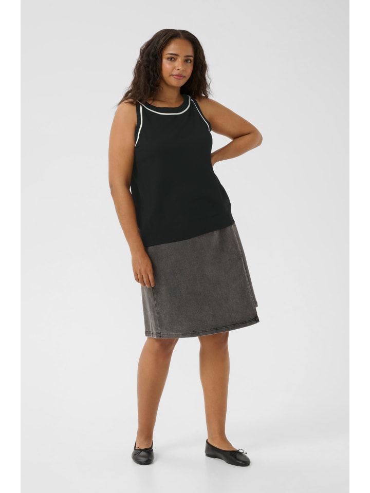 

KAFFE curve Вязаный свитер KCmallie Regular Fit, черный, темно-синий