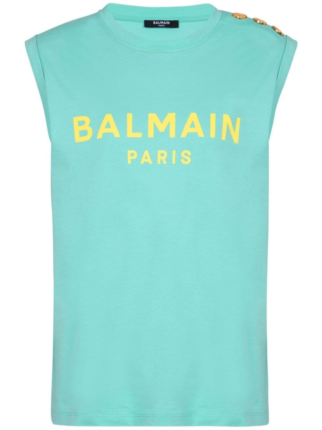 

Balmain хлопковая майка с логотипом, синий