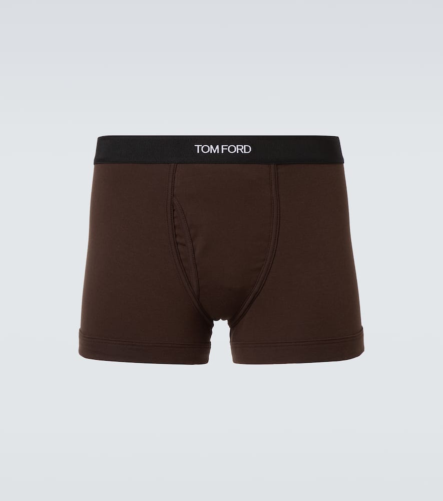 

Боксеры из хлопковой смеси с логотипом Tom Ford, Chocolate