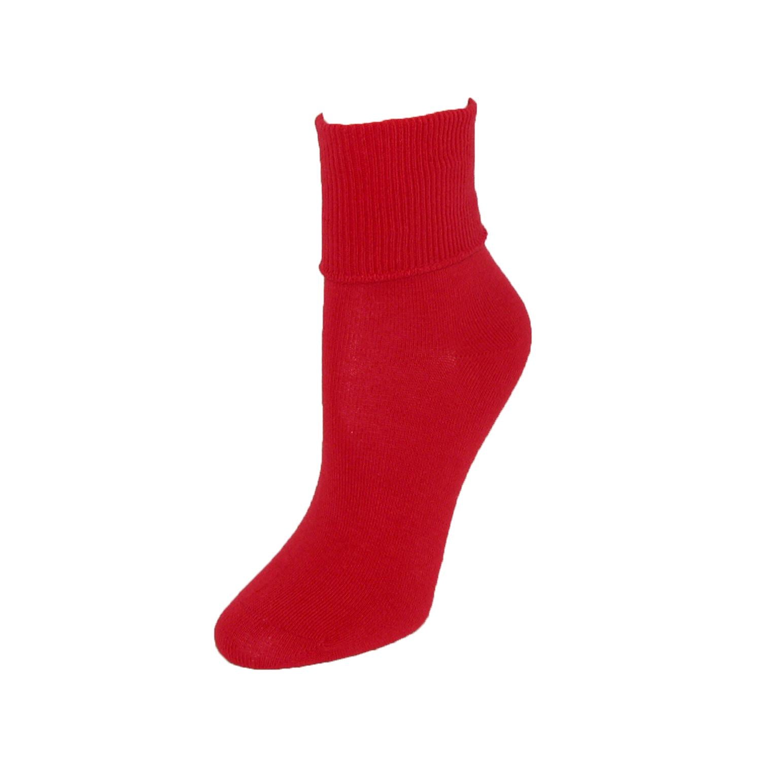 

Женские носки из органического хлопка с отворотом Jefferies Socks, красный