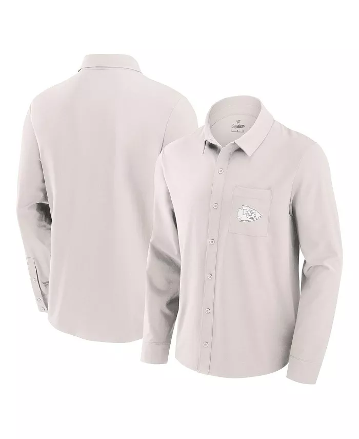 

Мужская кремовая рубашка Kansas City Chiefs Front Office с длинным рукавом на пуговицах Fanatics