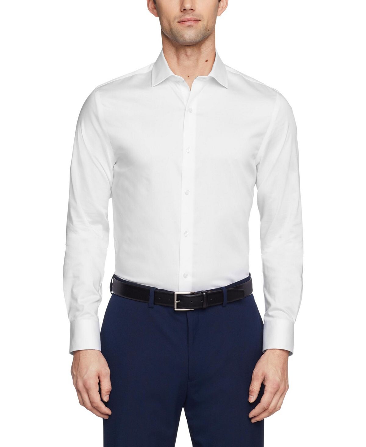 

Мужская классическая рубашка из эластичного твила TH Flex Slim Fit без морщин Tommy Hilfiger