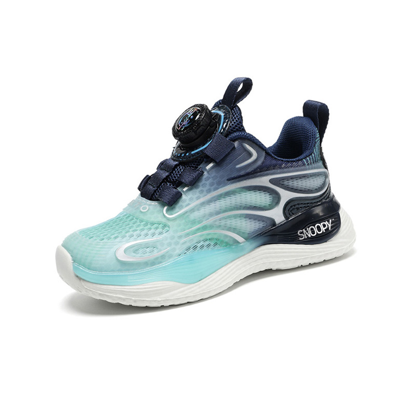 

Кроссовки для бега средней высоты с противоскользящей амортизацией, износостойкие, дышащие, детские SNOOPY, синий