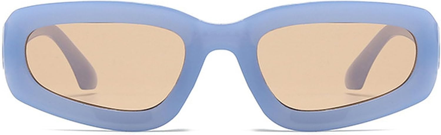 

Ретро-солнцезащитные очки «кошачий глаз» для женщин, модные квадратные солнцезащитные очки в винтажном стиле, маленькая оправа, солнцезащитные очки в стиле 90-х, защита от УФ-излучения mincl, Blue Champagn