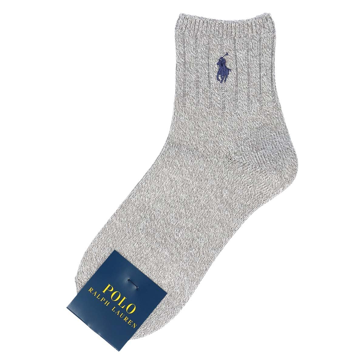 Новые низкие носки с вышивкой в одну точку. Polo Ralph Lauren, 94. Gray x Gray