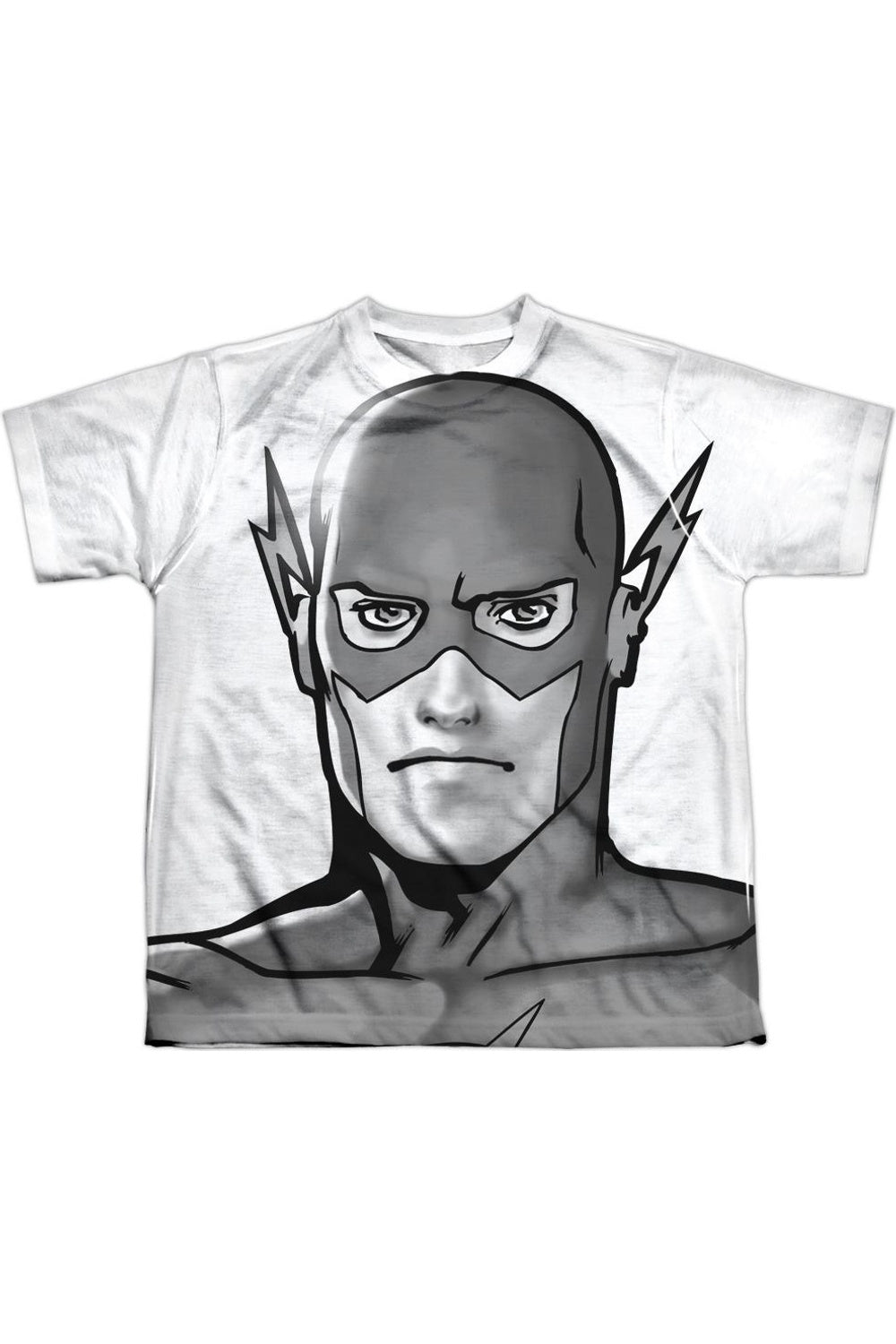 

Футболка с коротким рукавом для подростков Justice League of America с изображением Флэша в черно-белом стиле Gildan