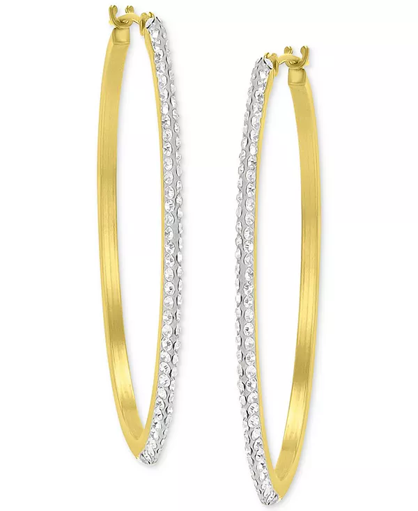 

Серьги-Кольца среднего размера с кристальным паве, полированные, из 10-каратного золота, 1,57 дюйма Macy'S, gold