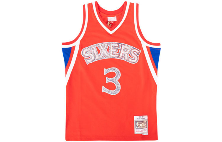 

Mitchell Ness Баскетбольная майка Mitchell & Ness мужская красная