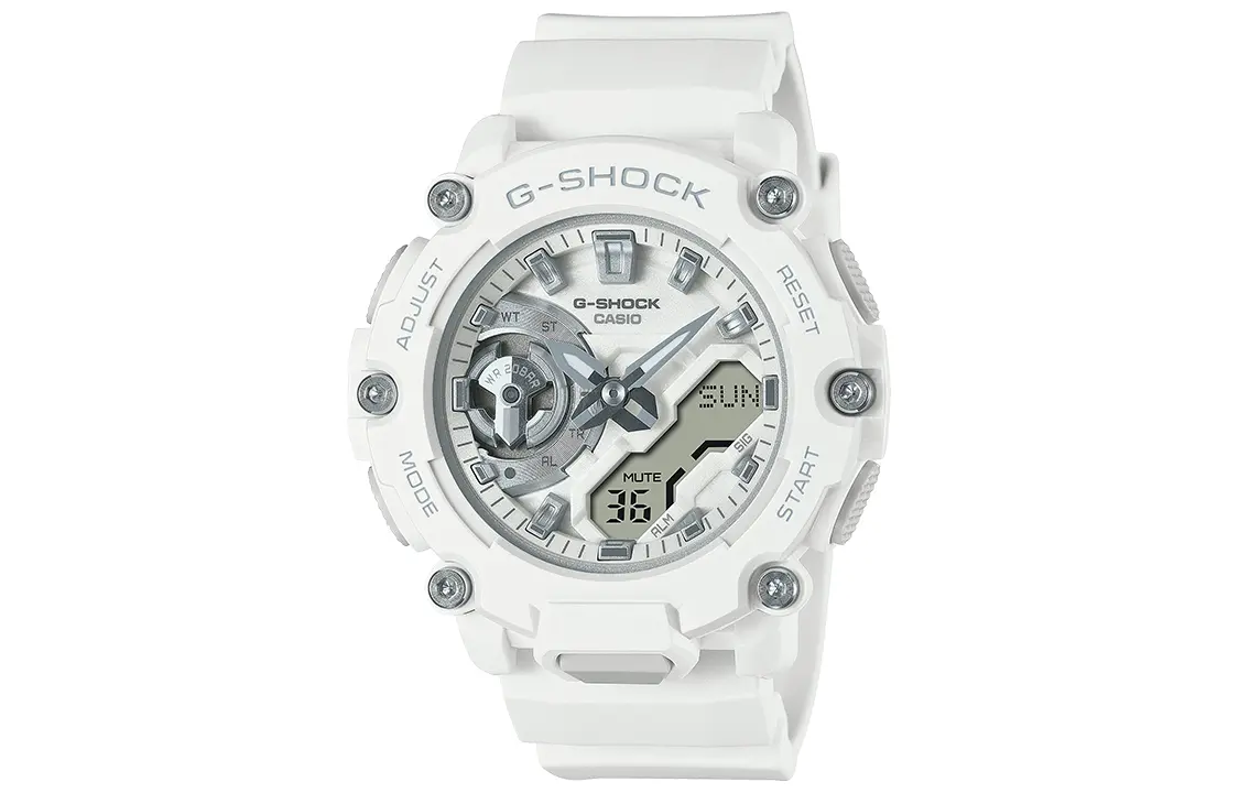 

CASIO Часы G SHOCK Quartz Movement Resin Strap Watch Women's Watch White Dial, White