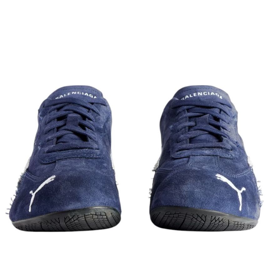 Кроссовки Balenciaga x Puma Speedcat Suede 'Distressed Navy White' — фото 3