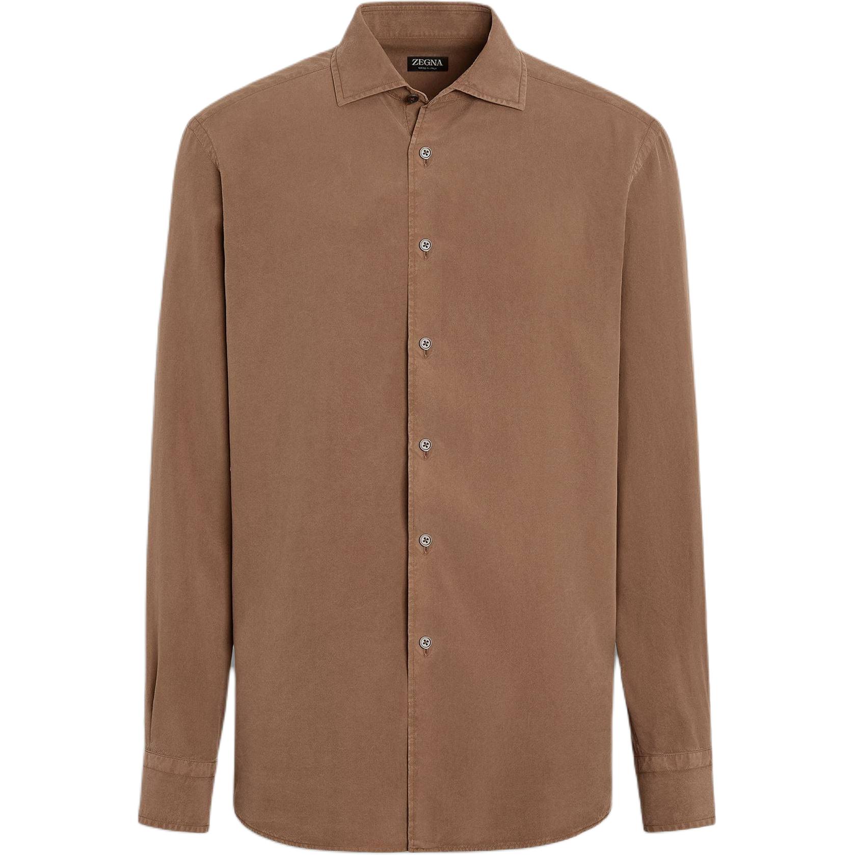 

Zegna рубашка с прямым подолом Regular Fit Ermenegildo Zegna, Dark Color Leaf