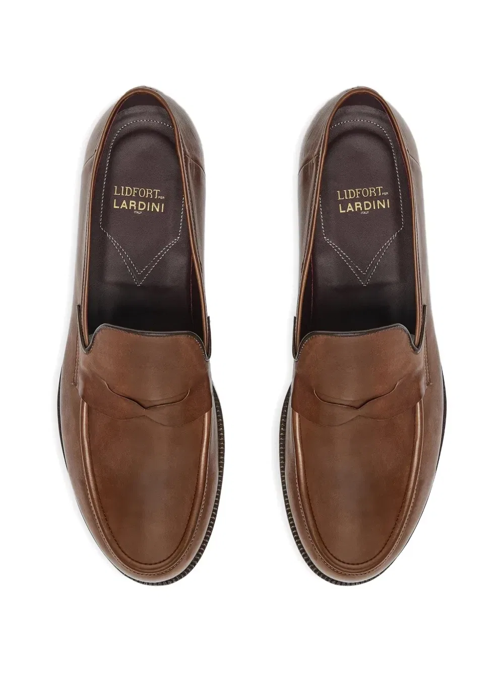 Лоферы с закругленным носком Lardini, коричневый — фото 3