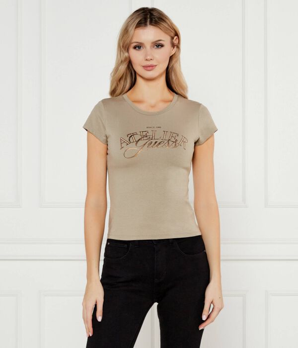 

Футболка ателье r5 Slim fit Guess Jeans, желтый