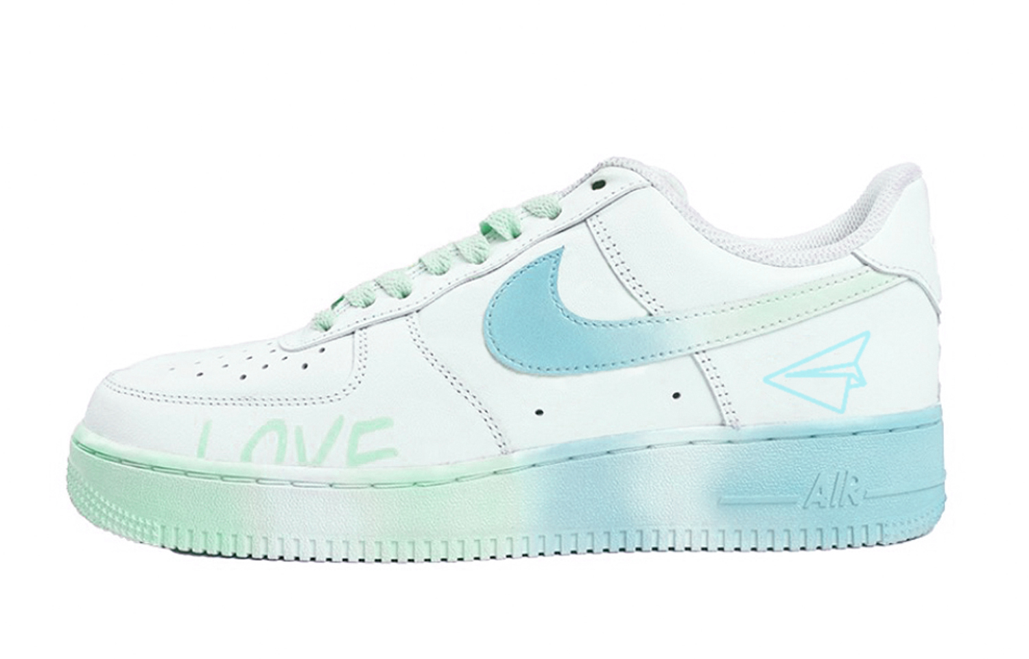 

Мужские кроссовки для скейтбординга Nike Air Force 1, White, blue, blue