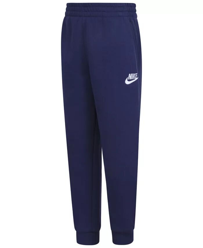 Флисовые спортивные брюки для маленьких мальчиков Club Sportswear Nike, синий — фото 4