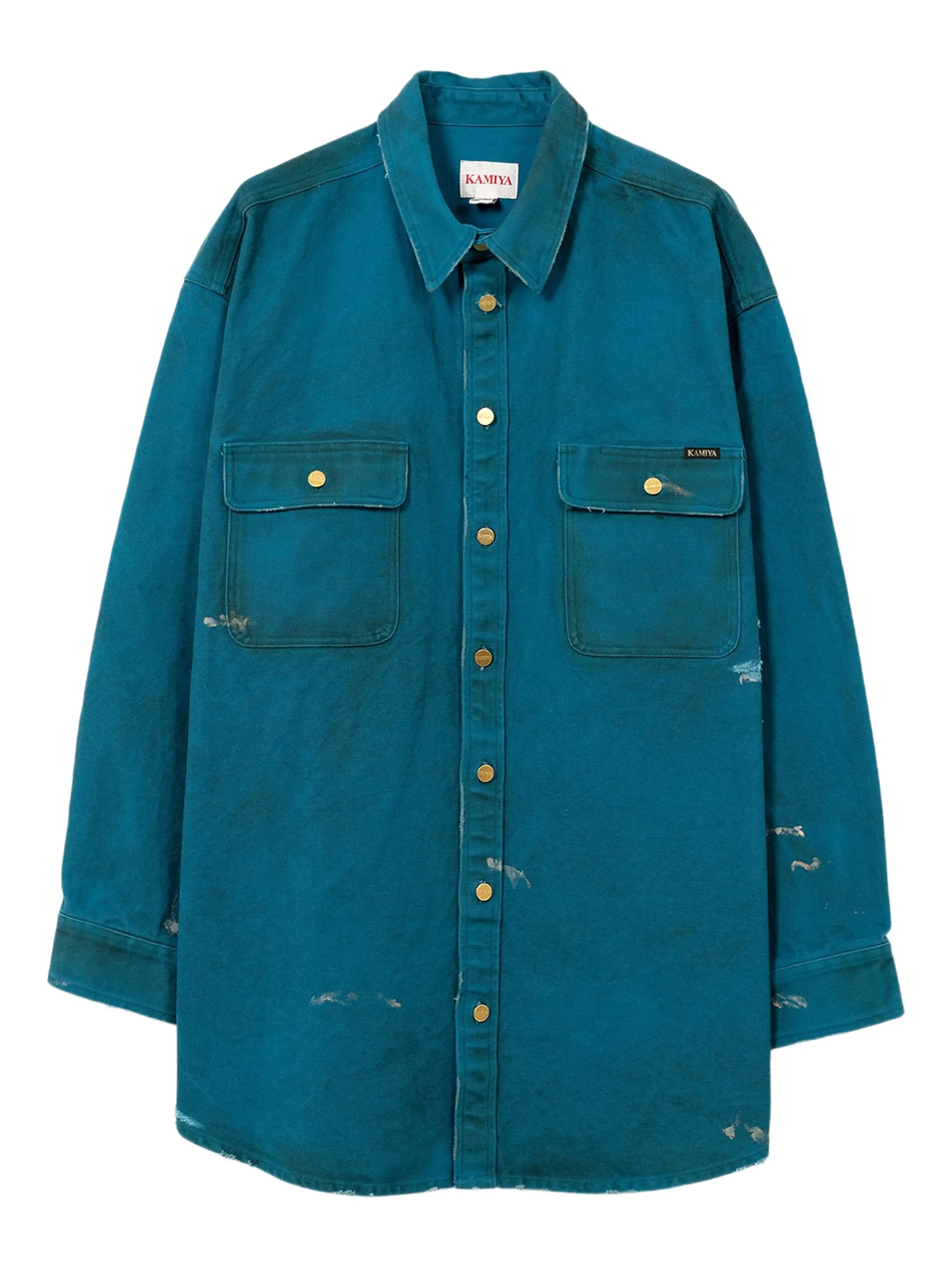

Рубашка с эффектом потертости Kamiya, синий