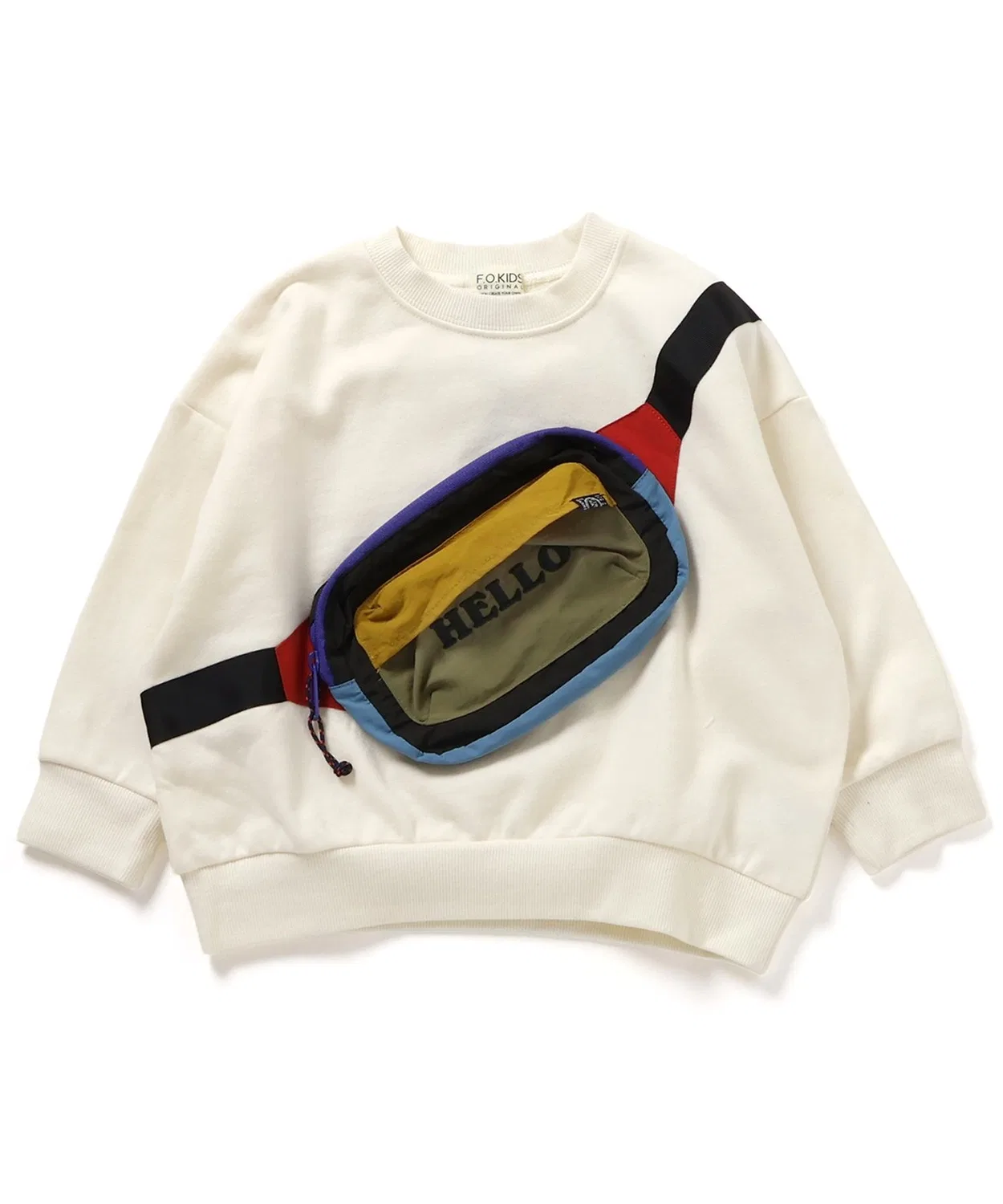 Толстовка с рюкзаком F.O.KIDS, детская, айвори
