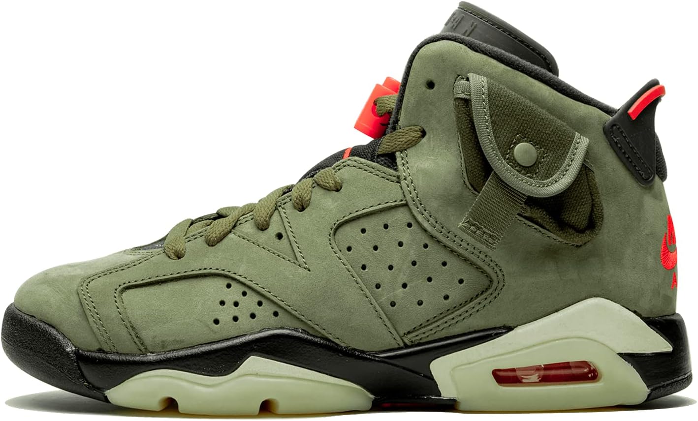 

Кроссовки Nike Jordan 6 Retro для мальчиков, черный/оливковый