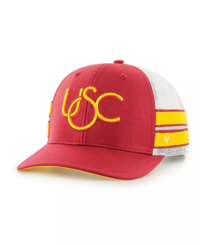 

Мужская регулируемая кепка дальнобойщика Cardinal USC Trojans Straight Eight '47 Brand, мультиколор