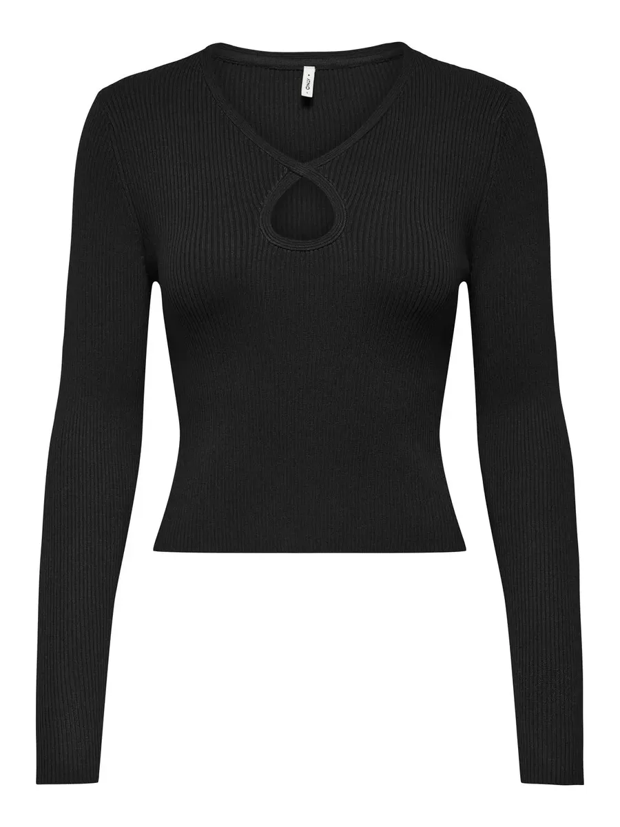 

Only свитер с V-образным вырезом "ONLMEDDI LS PEEK A BOO V-NECK CC KNT", черный