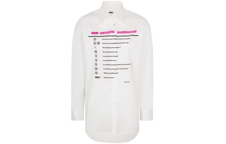 

Рубашка женская Mm6 Maison Margiela с принтом, белый