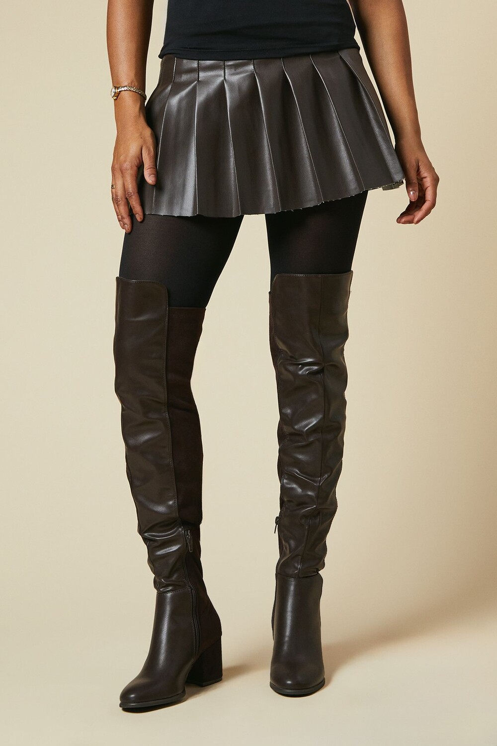 Сапоги Dorothy Perkins Kelly выше колена, шоколадный