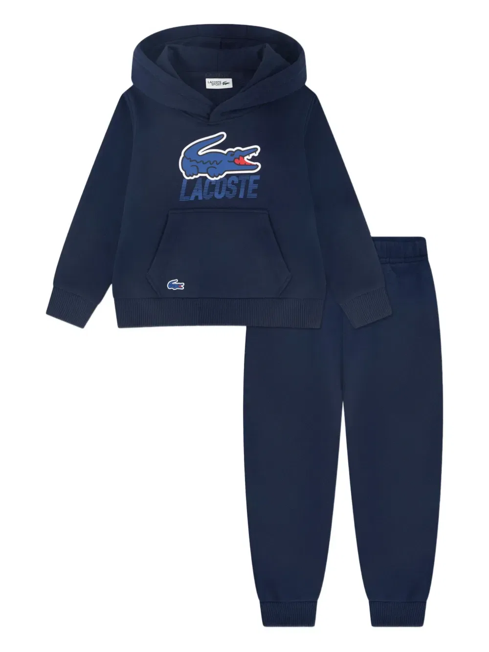 Спортивный костюм с графическим логотипом Lacoste Kids, синий