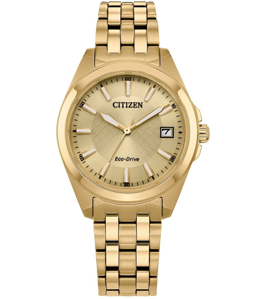 

Мужские часы Citizen Peyten 33 мм с тремя стрелками, золотой браслет из нержавеющей стали, золотой