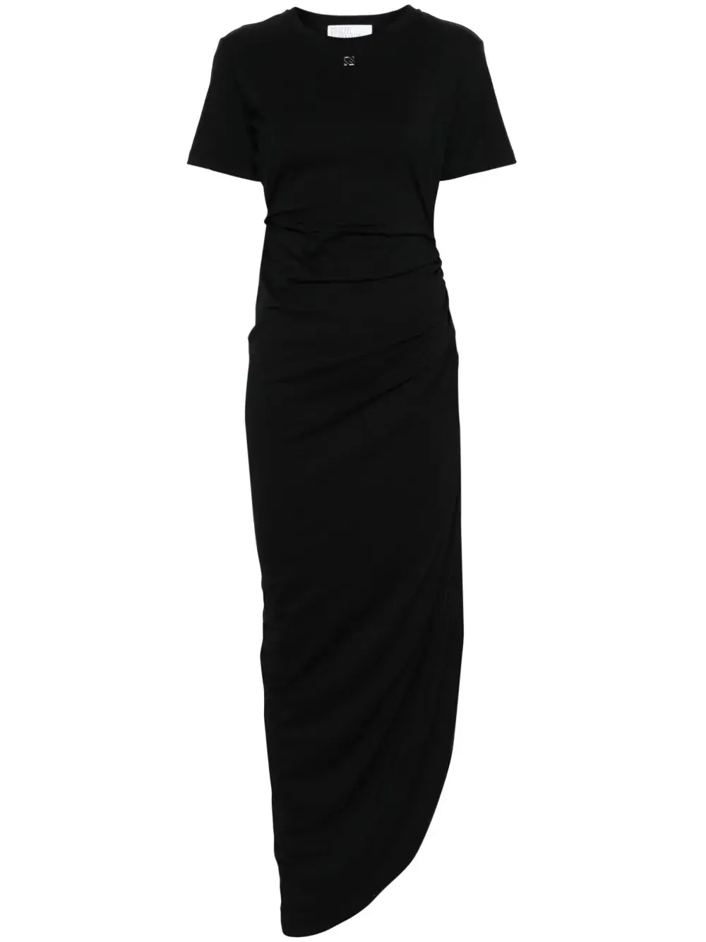 

Драпированное платье-футболка макси Giuseppe Di Morabito, черный