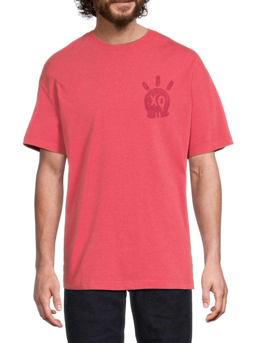 

Футболка Teddy Skull XO Paint Cotton Zadig & Voltaire, цвет Poppy
