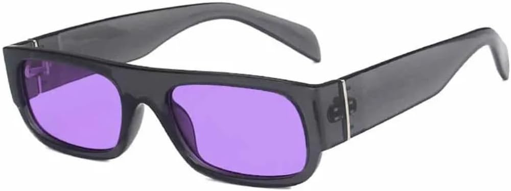 

Солнцезащитные очки с защитой UV400 | Большая оправа, панк-стиль, яркие линзы | Для женщин и мужчин, для занятий спортом на открытом воздухе и вождения DSVIGF, Gray Purple