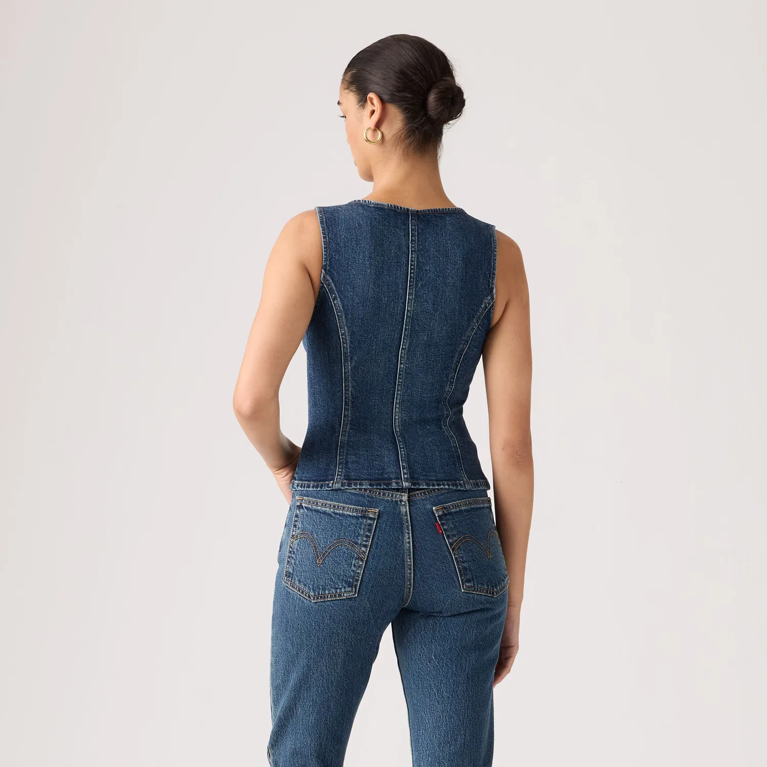 Облегающий топ без рукавов Levi's, Dark Wash — фото 3
