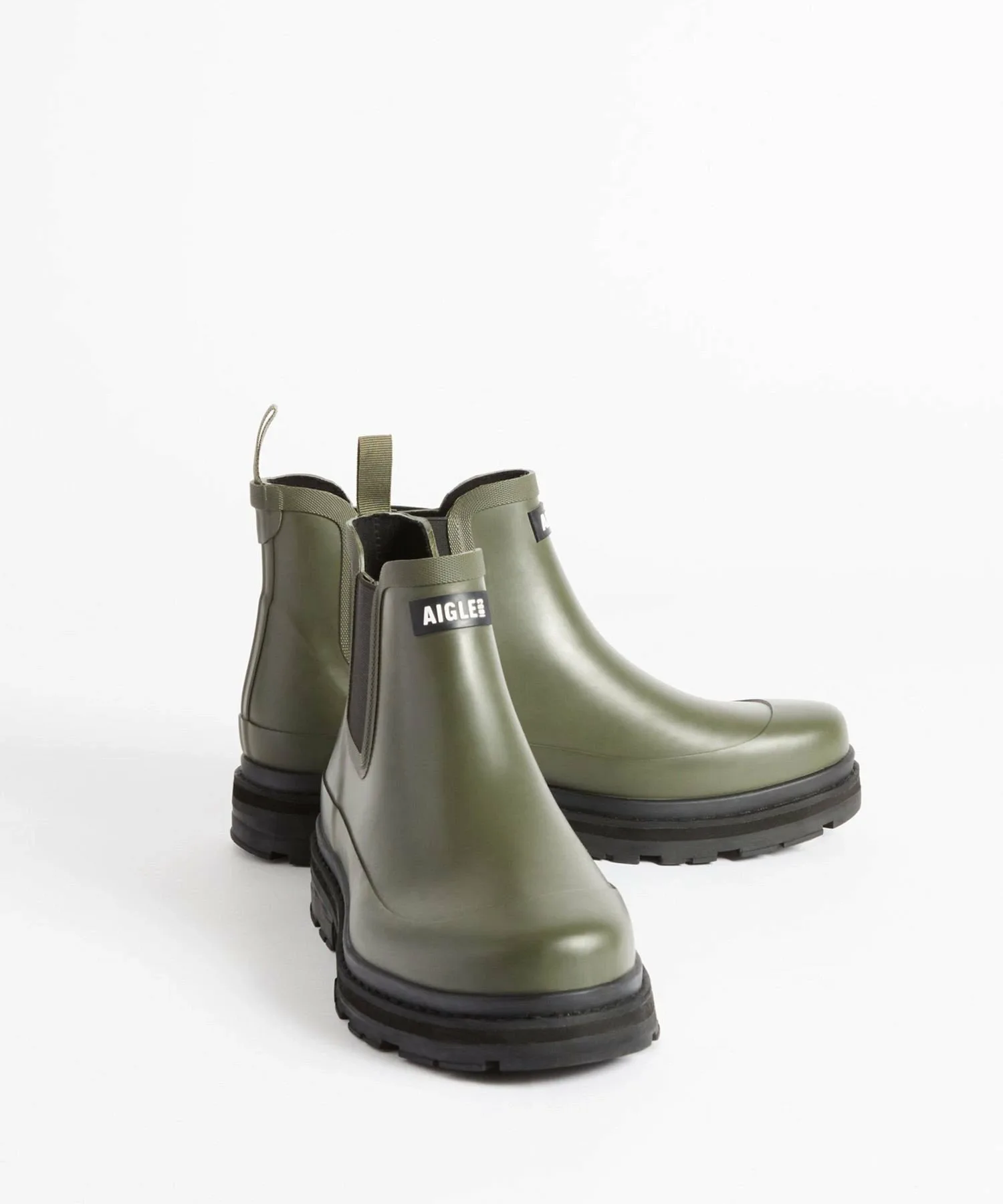Водонепроницаемые резиновые сапоги Soft Rain M2 с толстой подошвой / сапоги челси Aigle, Moss green — фото 4