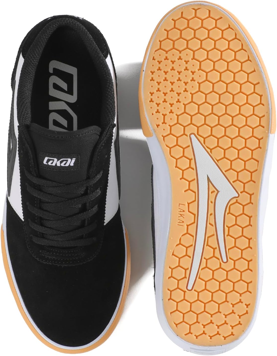 Мужские скейтбордические кроссовки Lakai Manchester - низкие кеды для скейтборда, белый — фото 3