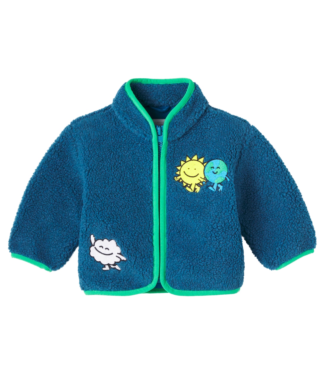 

Вышитая куртка из искусственного меха Stella McCartney Kids, Azure-Blue