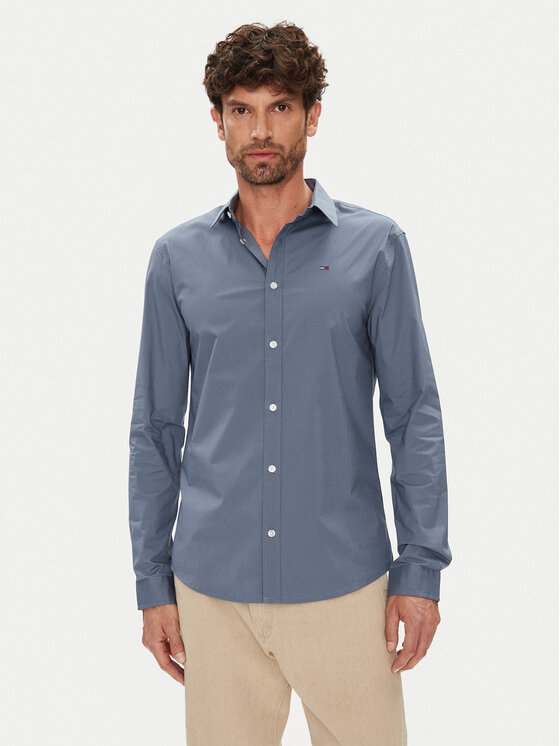 

Рубашка slim fit Original DM0DM04405 Tommy Jeans, синий