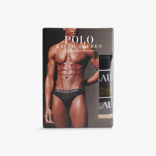 

Трусы Polo Ralph Lauren с фирменной резинкой из стрейч-хлопка 3 шт, мультиколор