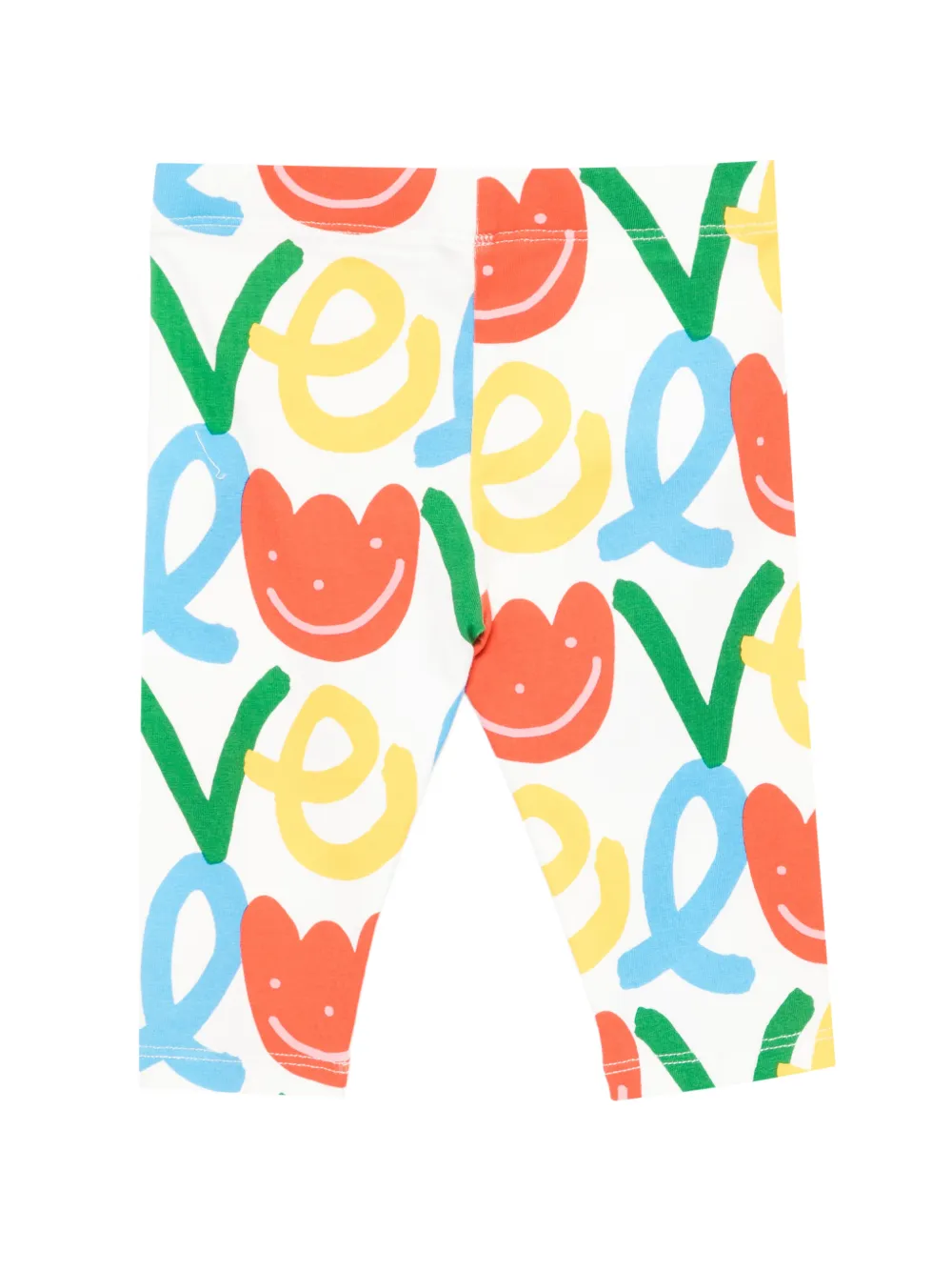 Леггинсы с цветочным принтом Stella Mccartney Kids, белый — фото 2