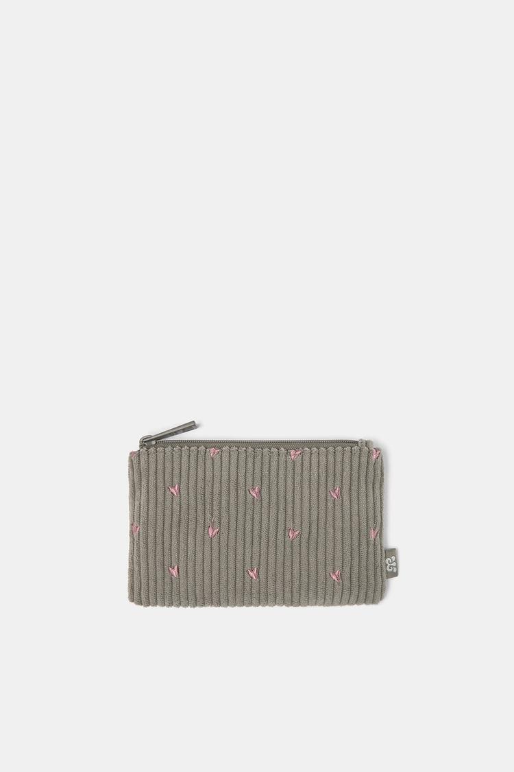 

Кошелек из ткани с цветочным узором Pull And Bear, хаки
