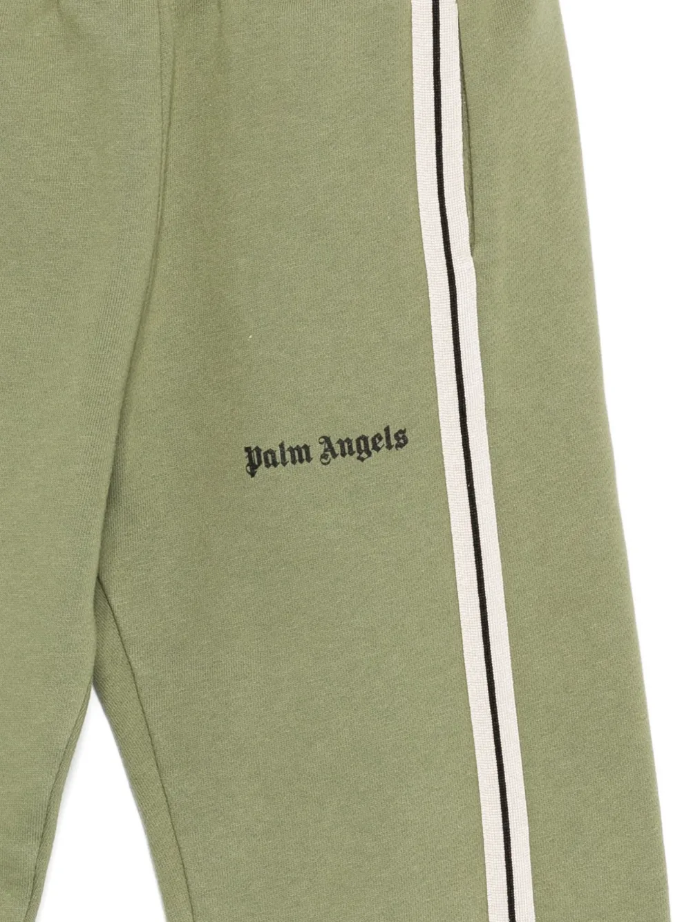 Хлопковые спортивные брюки Palm Angels Kids, зеленый — фото 3