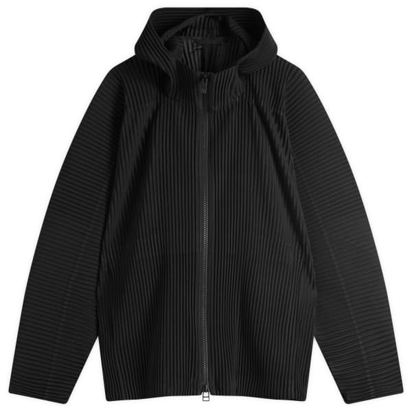 

Плиссированная толстовка с капюшоном на молнии Homme Plissé Issey Miyake, черный