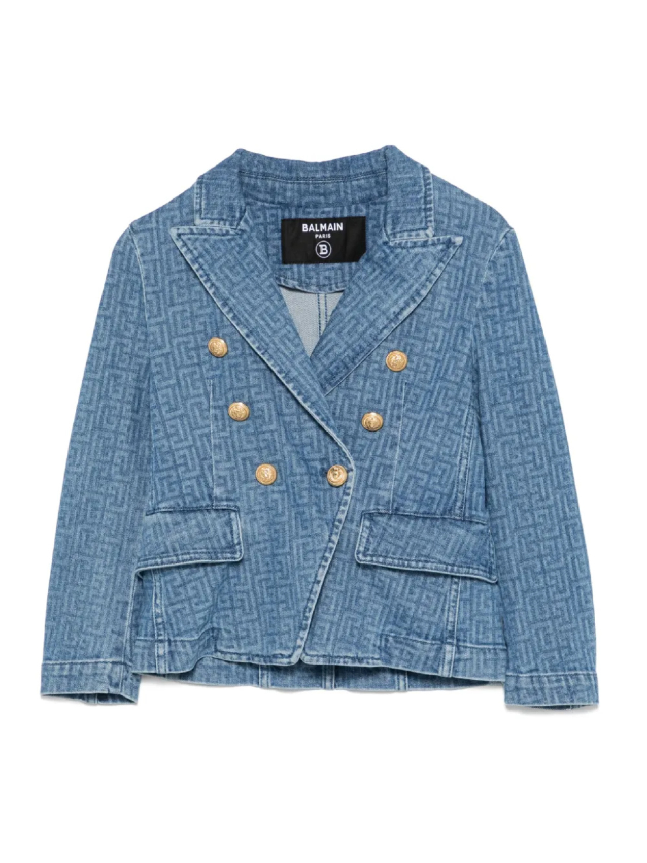 

Balmain Kids двубортный блейзер, синий