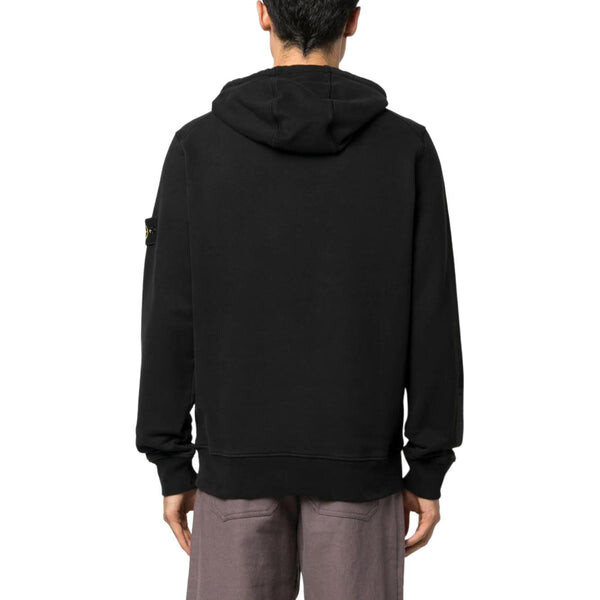 Толстовка hoodie 'black' Stone Island, черный — фото 2